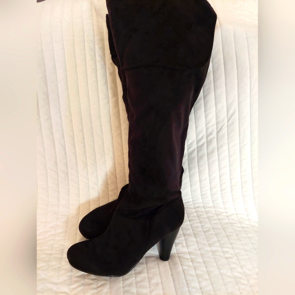 Black Suede over the knee boots